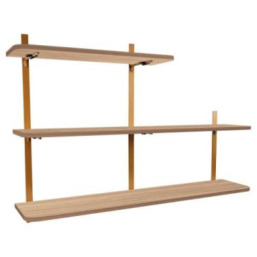 Imagem de Prateleira com 3 Níveis Decoração Sala Escritório Cardiff - Loja da Is