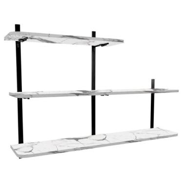 Imagem de Prateleira com 3 Níveis Decoração Sala Escritório Cardiff - Loja da Is