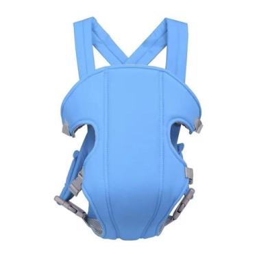 Imagem de Canguru Bebê Ergonômico de Passeio 3 Posições Mucca Classic, Azul Bebê