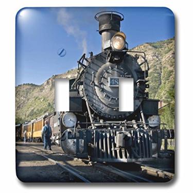 Imagem de 3dRose lsp_88941_2 Ferrovia Durango e Silverton de calibre estreito, trens US06 Lkl0010 Lee Klopfer interruptor duplo