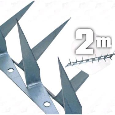 Imagem de Lança para muro dupla 2 metros espeto chapa 2mm - JJ