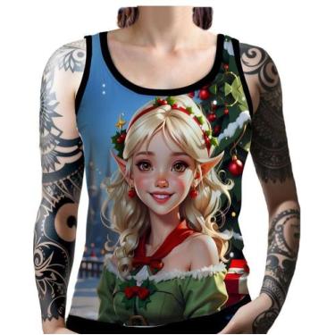 Imagem de Regata Camiseta Tshirt Natal Festas Elfa Duende Neve HD 4 - Enjoy Shop
