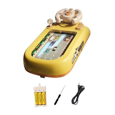Imagem de TTETTZ Simulação de Condução Brinquedos de Volante, Brinquedo Musical de Volante, Presente de Aniversário, Brinquedo Musical de Volante para Crianças, Amarelo
