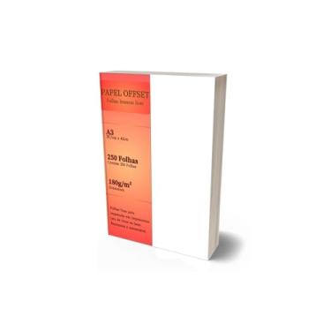 Imagem de Papel Offset A3 Branco 250 Folhas Sulfite 180g