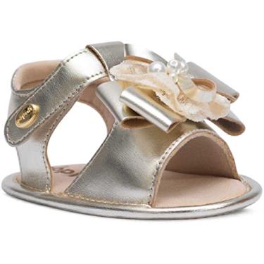 Imagem de Sandália Bebê Menina Infantil Sapatilha Confort Festa 01.17 (Dourado, BR, Bebê, Alfa, M)