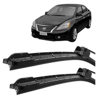 Imagem de Par Palheta Limpador Parabrisa Sentra 2014 A 2019 Silicone Tipo Gancho