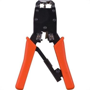 Imagem de Alicate Crimpar Telefone Interneed Rj45 - Rj11 - Rj12 Com Catraca - 56