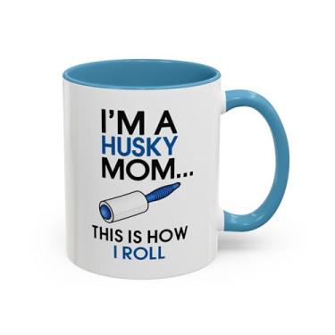 Imagem de Caneca de café Husky Mom, presente para amantes de cães Husky, caneca para pais de animais de estimação, presente de dono de cachorro, copo de cerâmica exclusivo