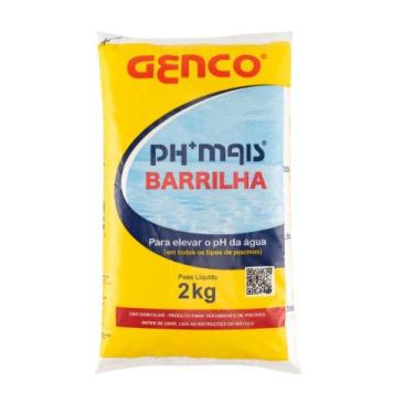 Imagem de Kit elevador de ph para piscina ph+  barrilha 2 kg - genco