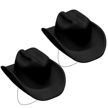 Imagem de Kit 2 Chapéus Preto Caipira Vaqueiro Cowboy Infantil Adulto - Toy Mast