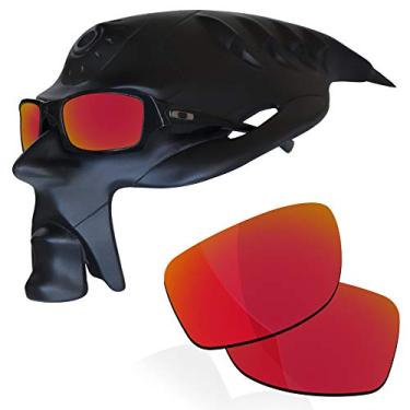 Imagem de RockShell Lentes polarizadas de reposição para óculos de sol Oakley Fives Squared, Lava Red Mirrorfirm - Geekpolar, Tamanho �nico