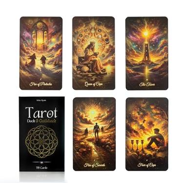 Imagem de Tarot Cards with Guide Book for Intuition and Spiritual Protection - Vibrant Tarot Cards Deck with Original Archetypes - Tarot Cards for Beginners w/Easy to Use Guide Book - Unique Tarot Decks
