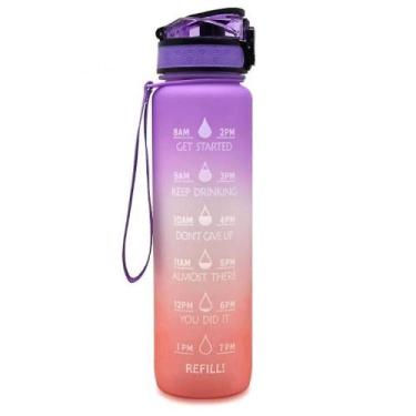 Imagem de Caneca de Viagem com Design Frosted Gradiente 1000ml - Grande Capacida