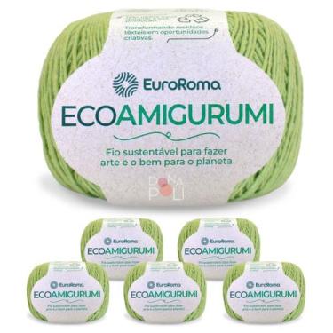 Imagem de Kit 6 Ecoamigurumi Euroroma Linha Amigurumi Cores Fio Macio, 0801 - Ve