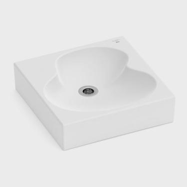 Imagem de Kit 2 Cubas de Apoio 41x41cm Ruy Ohtake Roca Blanco Mate