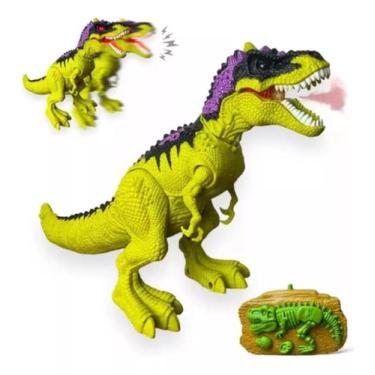 Imagem de brinquedo Dinossauro anda solta fumaça de controle remoto - TOYS