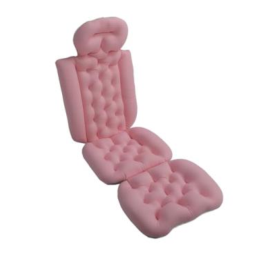 Imagem de Travesseiro de Banheira de Corpo Inteiro, Forte Sucção Adulta Travesseiro Banho Ergonômico para Uso Doméstico (Rosa)