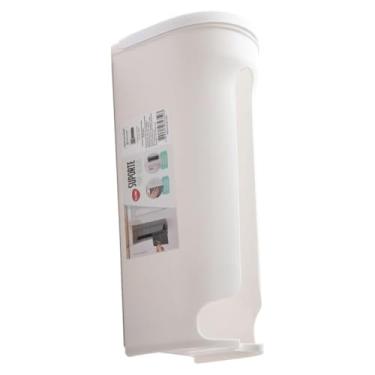 Imagem de Kit 3 Porta Sacolas de parede Puxa Saco Dispenser Organizador (Branco)