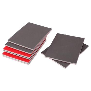 Imagem de TUCKBOLD 8 peças de esponja de lixa fina P2000 de 14 x 11 cm, laváveis para paredes de gesso de metal, madeira, pintura automotiva, plástico, faça você mesmo, 0,5 polegadas