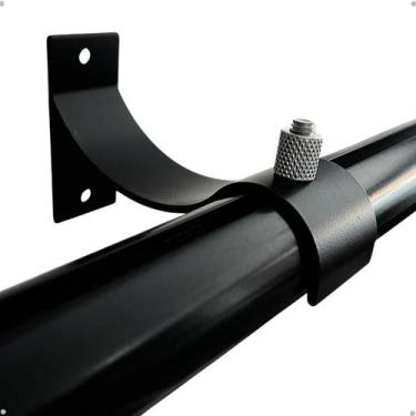 Imagem de Kit 6 Un Suporte Alumínio Perfil Invertido Varão Wave 28mm Cor Cortina