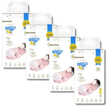 Imagem de Babybee Free Fraldas Premium, Tamanho P, 52 Unidades por pacote, kit com 4 pacotes