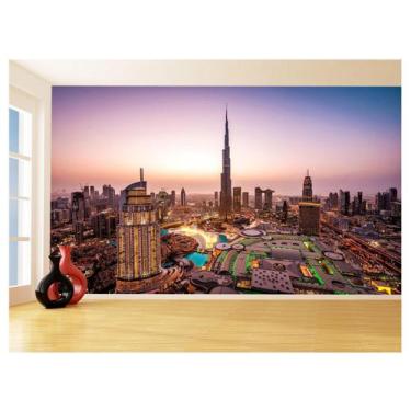 Imagem de Papel De Parede Cidade Dubai Paisagem Por Sol 3,5M Ncd251 - Você Decor