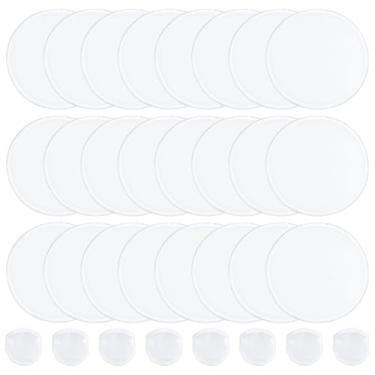 Imagem de BENECREAT 50 peças de leques de disco voador dobráveis brancos, ventiladores de sublimação de 25 cm, conjunto de leques dobráveis de borda branca de nylon com bolsa para lembrancinhas de festa de