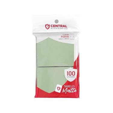 Imagem de Shield Matte Standard Cor Verde Pastel Fosco Sleeve com 100 Protetores de cartas cartinhas para TCG Magic, K-POP, Dorama e outrs Cardgames