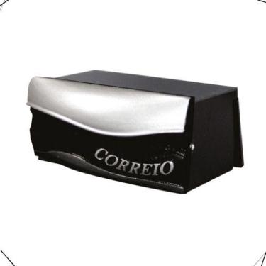 Imagem de Caixa de Correio Pequena Frente Aluminio Para Muro 20x25x12cm - Metalú