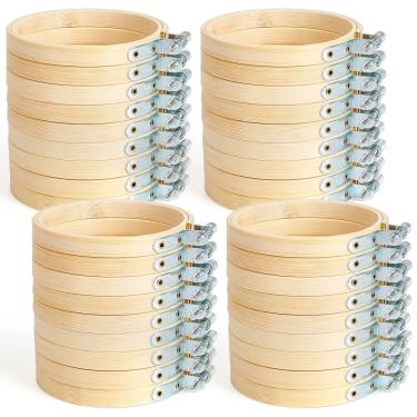 Imagem de Aros de bordado Caydo, 36 peças, enfeites de Natal de 8 cm