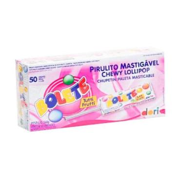 Imagem de Pirulito Mastigável Bolete Tutti Frutti 11,2g - Dori 50 Unidades