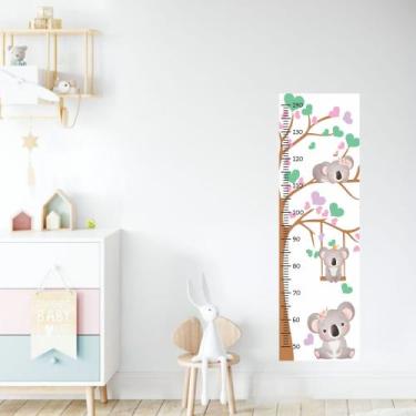 Imagem de adesivo régua de crescimento coalas na arvore cute - Adesivos Kigrude