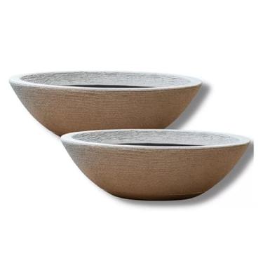 Imagem de Kit 2 Bacias Grandes Para Plantas Vaso Escovado Jardim N3