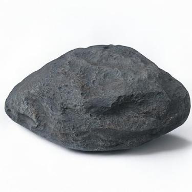 Imagem de Gardenised Cobertura de pedra de jardim falsa com textura natural decorativa para paisagismo ao ar livre, ideal para esconder válvulas de irrigação, bombas de água, tubos, caixas elétricas e cabos no