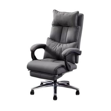 Imagem de Cadeira de jogos cadeira de computador para uso doméstico confortável cadeira ergonômica cadeira de escritório executiva pausa para almoço cadeira de escritório reclinável cadeira de escritório (cinza