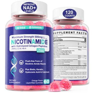 Imagem de Suplemento NEVISS Nicotinamida 500 mg, gomas NAD+, pacote com 2