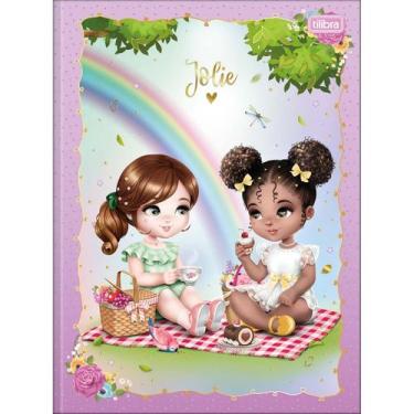 Imagem de Caderno (Pequeno) Brochura 1/4 Jolie 48 Folhas Costurado 14x20cm Capa 