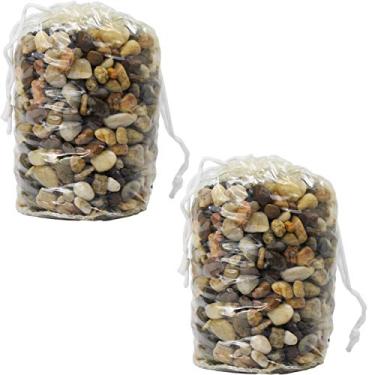 Imagem de Decorative Accents Conjunto de 1,8 kg de seixos de aquário e vaso - cerca de 1,8 kg de seixos perfeitos para aquários, enchimentos de vasos, espalhamento de mesa, álbuns de recortes e muito mais