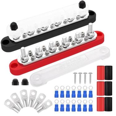 Imagem de Bloco de distribuição de energia Dianrui 12V 250A impermeável (par)
