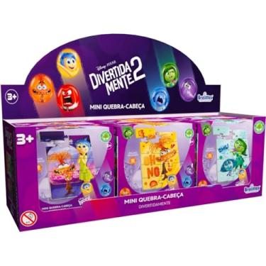 Imagem de Quebra-cabeça Madeira, Brasilflex, Divertidamente, Mini, 10 peças