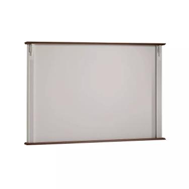Imagem de Painel de TV para Sala 120cm Clássico 50506 Linz Móveis - Off White/Imbuia Glazer