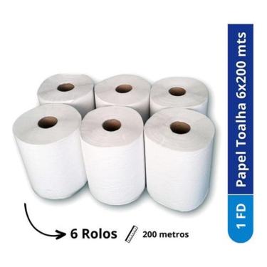 Imagem de Papel Toalha Bobina Branco Itapel 6X200Mts