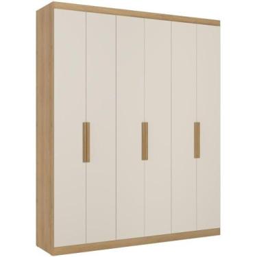 Imagem de Roupeiro THB Milan 5865 6 Portas e 2 Gavetas MDP 220x180x47cm, CAPUCCI
