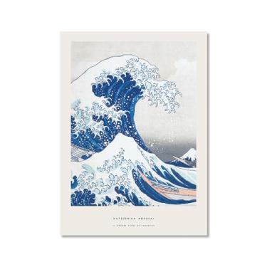 Imagem de Pôster Hasui Kawase Ohara Koson Impressões Katsushika Hokusai Pintura em Tela Onda Japonesa Arte de Parede Hiroshige Imagens para Decoração de Casa (SKU1,8 x 30,5 cm = (20 x 30 cm), sem moldura)