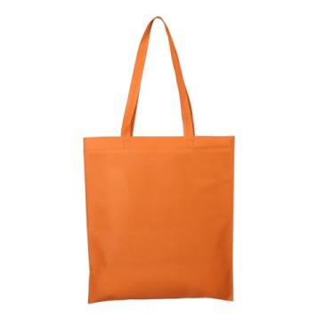 Imagem de Kit Sacola TNT Branca, Material TNT 100g, Tamanho 41x37cm, Alça Reforçada, 10 Unidades, Sacola Ecológica para Compras e Eventos (1, Laranja)