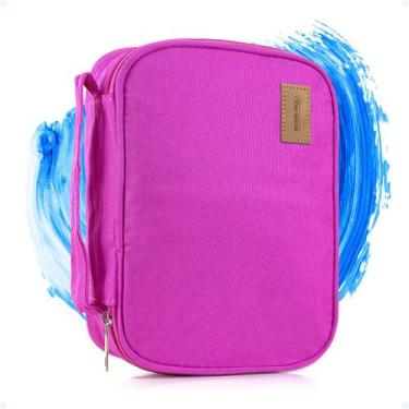 Imagem de Estojo Grande Feminino Box Jumbo Compartimentos C/ Elásticos - Hxt, Ro