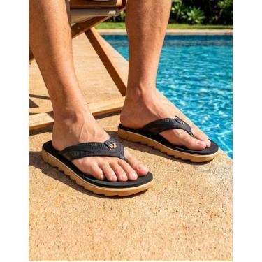 Imagem de Chinelo Masculino Rider Rw Plus 12425, Bege, Preto, 42