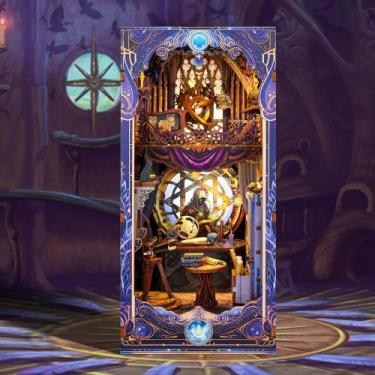 Imagem de Kit de livros de quebra-cabeça de madeira FUNPOLA Astrology com luzes 