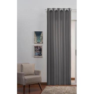 Imagem de Cortina Oxford Tecido 1,40x3,00 uma parte - porta - Filomena, Cinza
