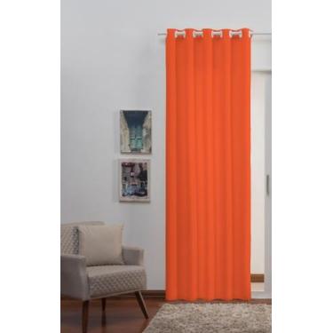 Imagem de Cortina Oxford Tecido 1,40x2,30 uma parte - porta - Filomena, Laranja